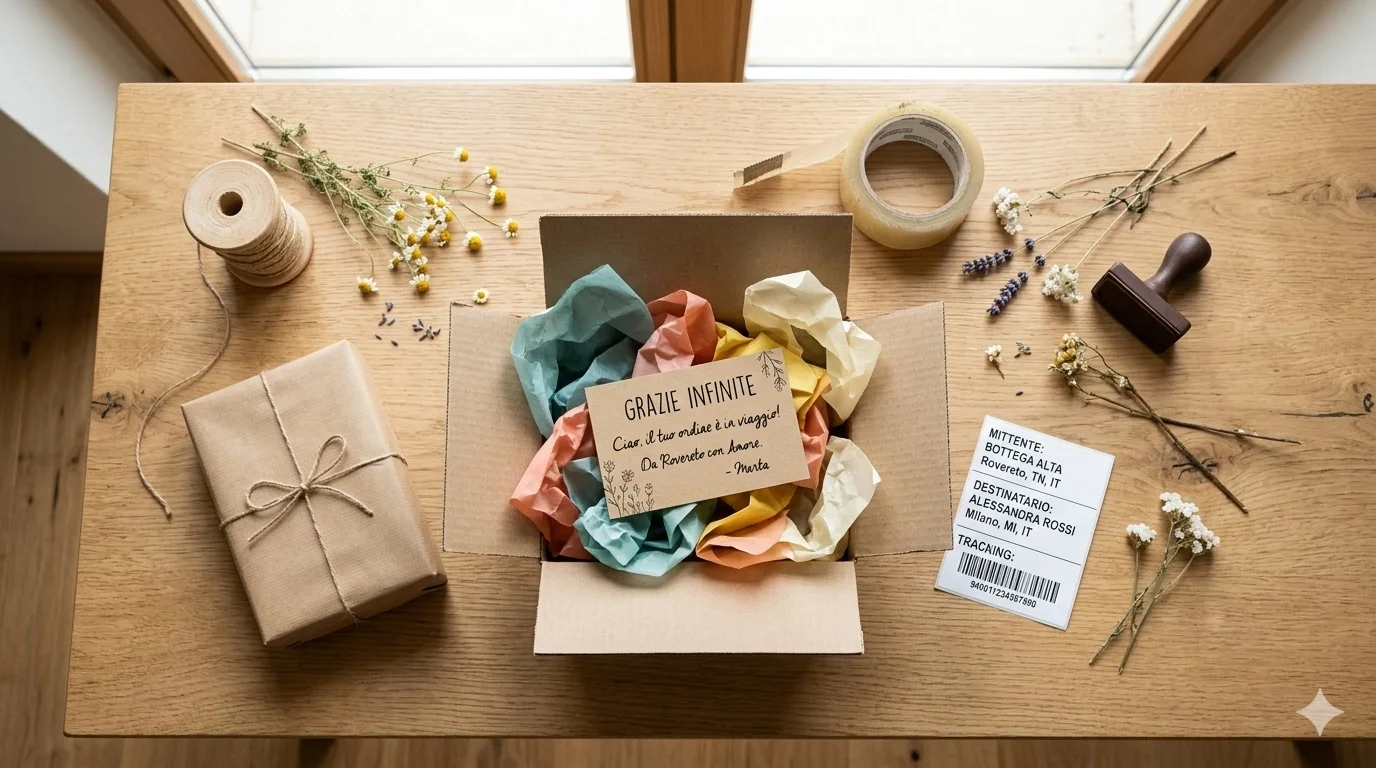 Professional e-commerce displayed on laptop and smartphone with Italian artisan products